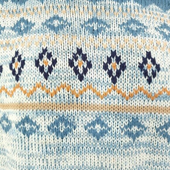 Sigallo Ski Sweater Vintage 70s Nordic Winter Pattern Geometric Mens Size Small - Picture 2 of 5